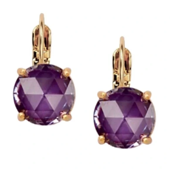 kate spade Jewelry Kate Spade Shine On Purple Drop Leverback